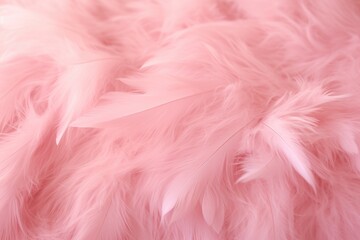 Close up of pink feathers on bed, ideal for home decor