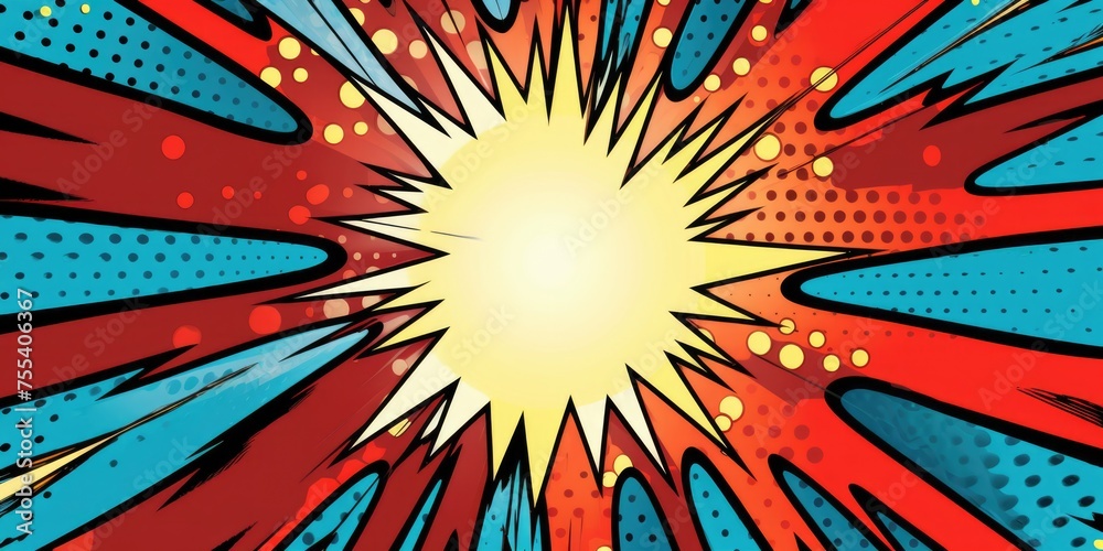 Poster colorful explosion background suitable for pop art themes