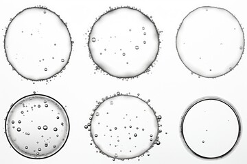 A collection of six unique water circles. Can be used for design projects