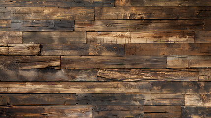 Old brown wood wall background.generative ai