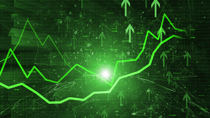 Green coloured business infographics data illustration background.