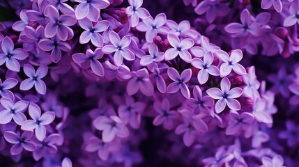 Detailed close up of vibrant purple flowers, perfect for floral backgrounds