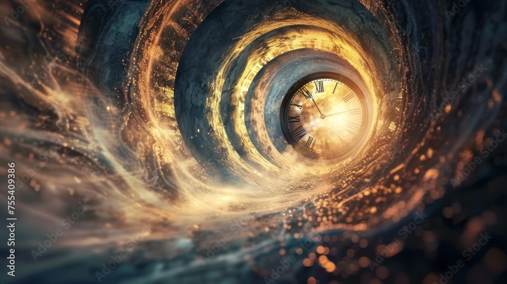 Canvas Prints background of time travel concept, a portal to any point in time. science fiction.