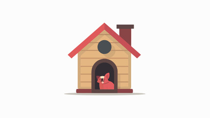 Pet home icon vector graphic illustration flat vector