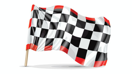 Racing flag isolated flat vector isolated on white background