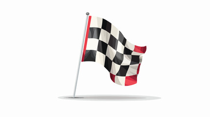 Racing flag isolated flat vector isolated on white background