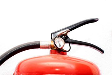 Close up of o detail of a fire extinguisher	
