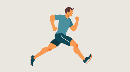 runner avatar design flat vector isolated on white background