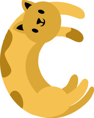 Cat Letter Alphabet Vector C
