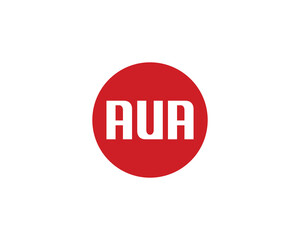 AUA Logo design vector template