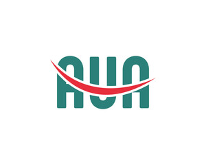 AUA Logo design vector template