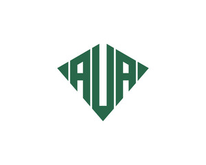 AUA Logo design vector template