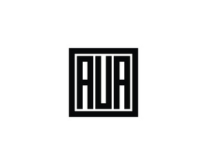 AUA Logo design vector template