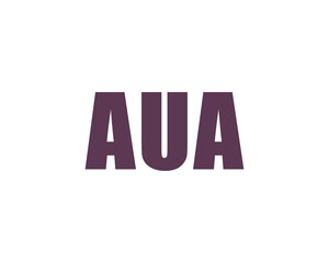 AUA Logo design vector template