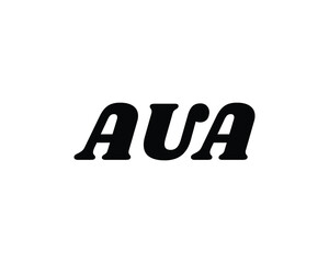 AUA Logo design vector template