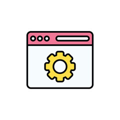 Configuration icon design with white background stock illustration