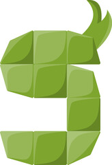 Ketupat Letter Alphabet Vector S