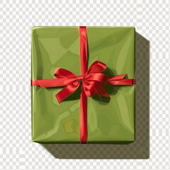 gift box with ribbon on a transparent background
