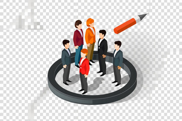 business people illustration on a transparent background