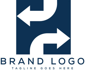 letter H logo design vector template design for brand.