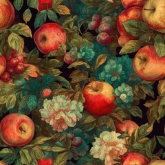 Obraz na płótnie Canvas Apple seamless pattern, texture, background.