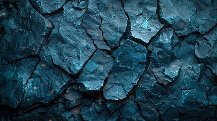 Close Up of a Blue Rock Wall - obrazy, fototapety, plakaty