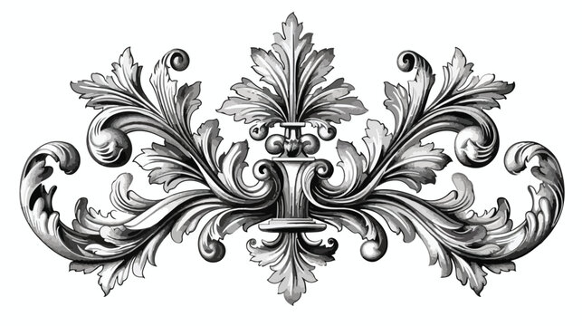 Baroque ornament with filigree 