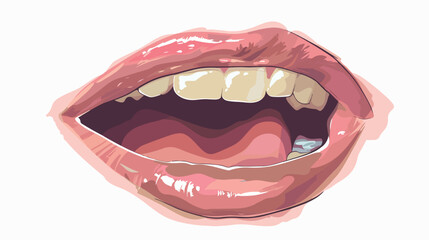 Mouth digital design vector illustration flat vector