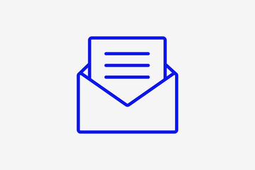 letter illustration in line style design. Vector illustration.	