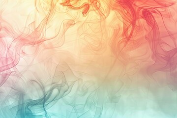 Colorful Smoke Background with Delicate Brushwork - Mysterious and Dreamy Atmosphere