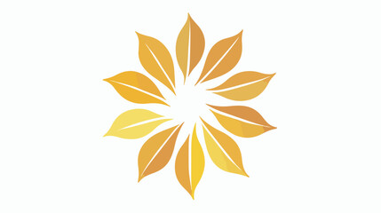 sun leaf logo. modern simple abstract vector design
