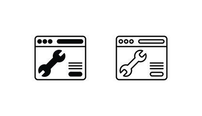 Web Development icon design with white background stock illustration