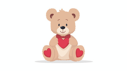 Teddy Bear with Heart Baby Toy Valentines Day Symbol