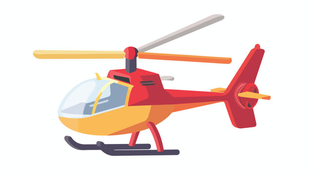 toy helicopter icon flat vector isolated on white background