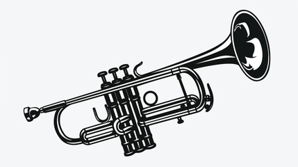 Obraz na płótnie Canvas trumpet icon or logo isolated sign symbol vector illustration
