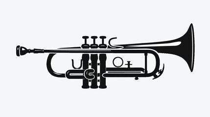 trumpet icon or logo isolated sign symbol vector illustration - obrazy, fototapety, plakaty