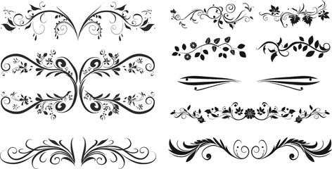 Vector design elements for decor - obrazy, fototapety, plakaty