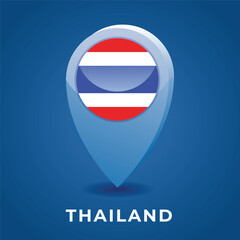 Thailand pin location vector design