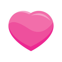 Pink Heart vector icon illustration