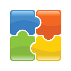 Free vector illustration of jigsaw puzzle icon
