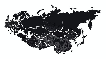 Vector map Ukraine. Isolated vector Illustration. Bla