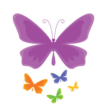 Flying butterfly sticker