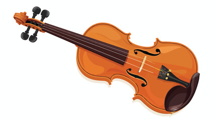 Fototapeta na wymiar violin illustration with flat style flat vector isolated