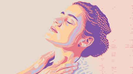 woman neck massage game pixel art retro vector. bit w