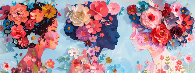 Floral Silhouettes: A Symphony of Paper and Color