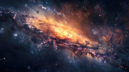 Fototapeta na wymiar Enigmatic cosmic space backdrop