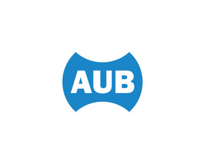 AUB logo design vector template