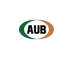 AUB logo design vector template