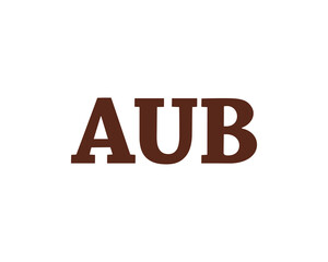 AUB logo design vector template