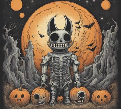  catoon 2065 halloween pumpkin  moon 